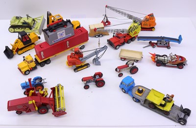 Lot 1293 - 2 trays of mixed play worn Corgi Toys, to...