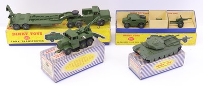 Lot 1111 - Dinky Toys boxed military diecast group, 4...