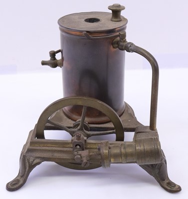 Lot 13 - Victorian spirit fired vertical steam engine,...