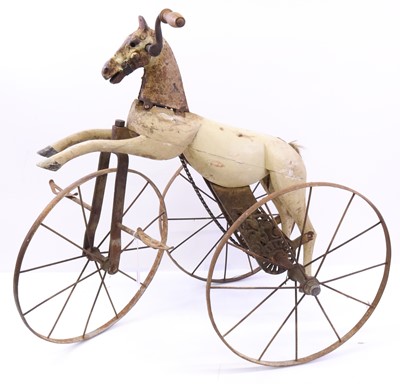 Lot 1781 - 19th century Ride On Pedal Horse, comprising...